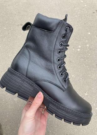 Распродажа женские кожаные ботинки зимние
