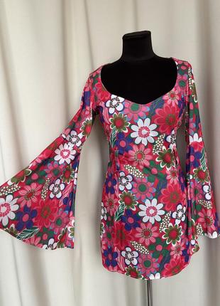 Хіппі хіпі хиппи ретро 60-70х сукня карнавальна