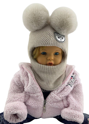 Дитяча шапка шолом тепла з флісом дитячі головні убори