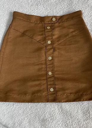 Юбка замшевая