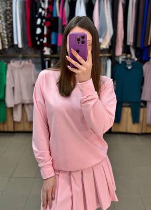 Костюм женский с юбкой мини черный розовый серый голубой нарядный зимний на весну зима весенний деловой повседневный