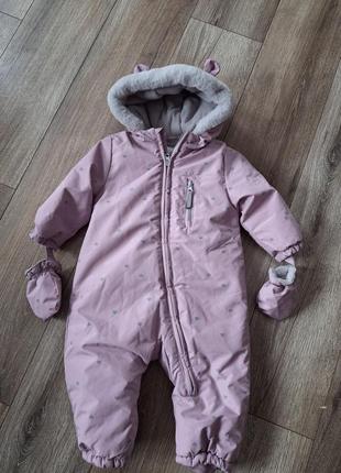 Новый зимний комбинезон cool club,сиреневый демисезонный лавандовый