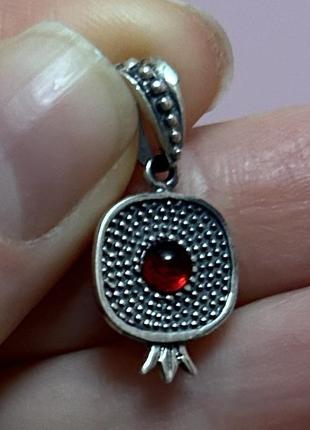 Підвіска кулон гранат з гранатом 925 срібло