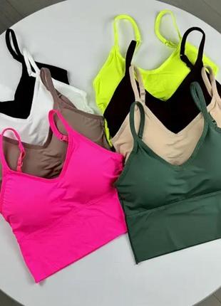 Жіночий гладкий топ мікрофібра в зеленому кольорі р. 42-44