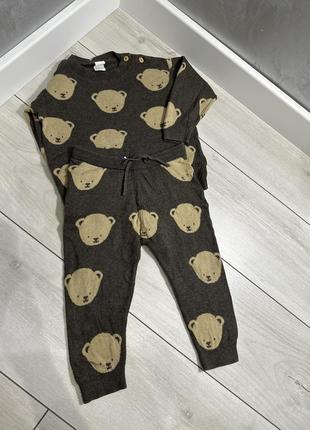 Трикотажний костюм теплий h&m 12-18 80 86
