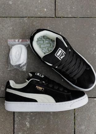 Puma suede xl black white