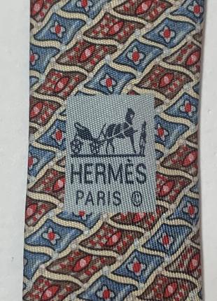 Люксовый, винтажный, оригинальный, шелковый галстук Circa hermes.5 фото