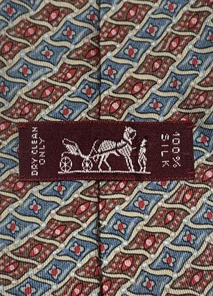 Люксовый, винтажный, оригинальный, шелковый галстук Circa hermes.4 фото