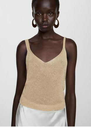 Классный топ вязаный с люрексовой нитью