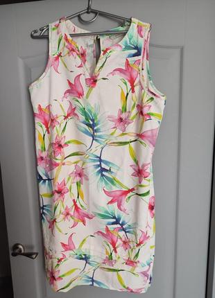 Льняное платье