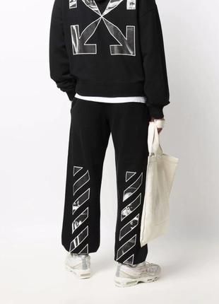 Брюки off-white caravaggio diag track pants оригинал6 фото