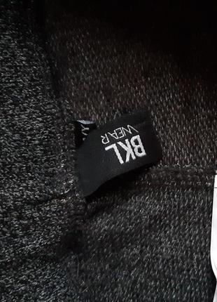 Темно серые унисекс меланжевые штаны бриджи джерси двунитка  bkl wear франция на 6 лет4 фото