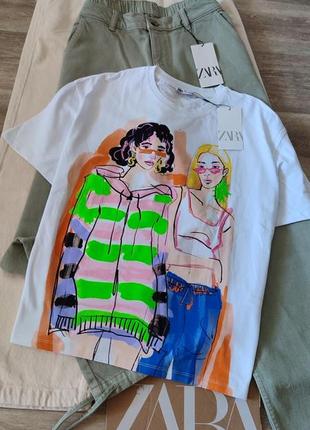 Футболка модні дівчата zara розмір s. m оригінал