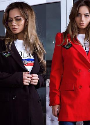 Піджак оригінальний із метеликом 6116-0