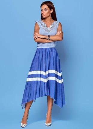 Асимметричная легкая юбка 4697