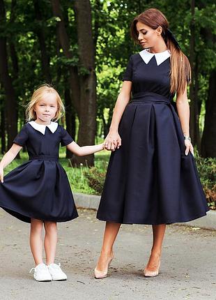 Стильне жіноче плаття family look 11300
