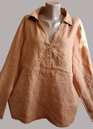 Блузка женская 💯% льон. батал