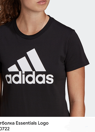 Котонова чорна футболка adidas p.s2 фото