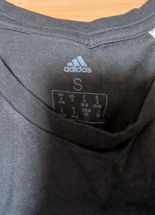 Котонова чорна футболка adidas p.s5 фото