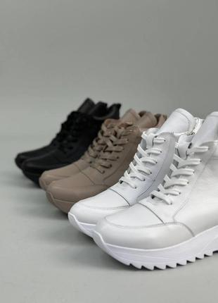 Женские зимние ботинки (ботинки) натуральная кожа6 фото