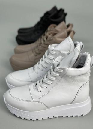 Женские зимние ботинки (ботинки) натуральная кожа3 фото