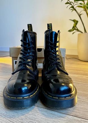 Dr. martens 1460 bex black smooth leather ботинки на высокой подошве