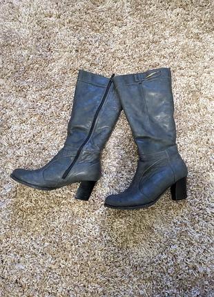 Зимові шкіряні чоботи на овчині magari 40 розмір