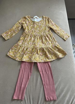 Сукня h&m  з легінсами в квітковому принті