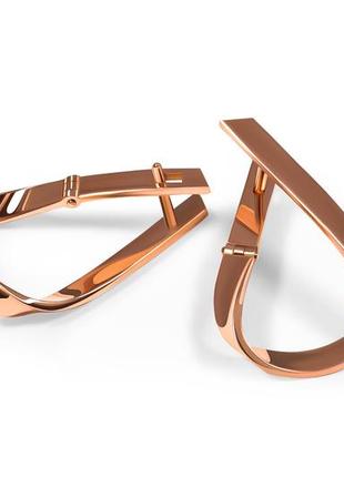 Женские серьги из красного золота