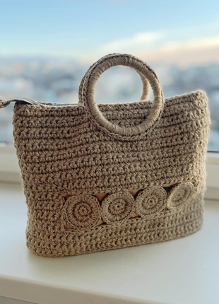 🌾 экологичная джутовая сумка