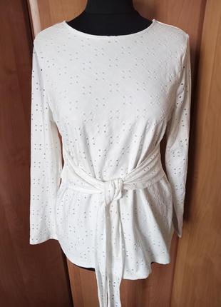 Джемпер трикотажный белый размер xl