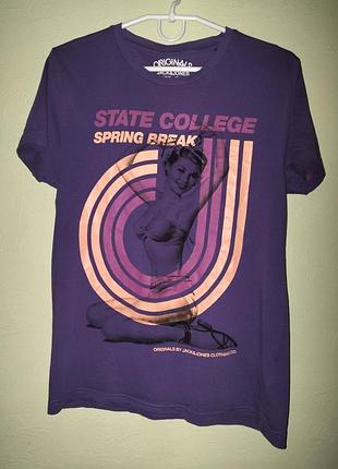 Фиолетовая футболка мужская jack jones