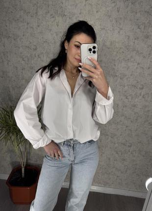 Белая базовая рубашка
