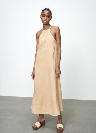 Літня сукня з льоном zara