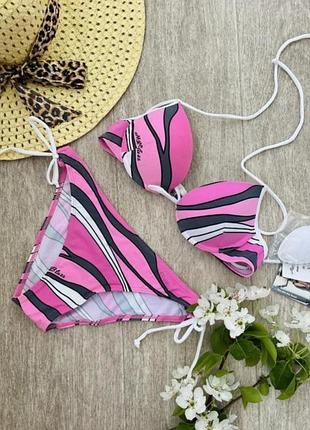 Купальник рожевий пушап