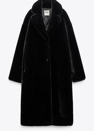 Шуба zara искусственный мех под норку