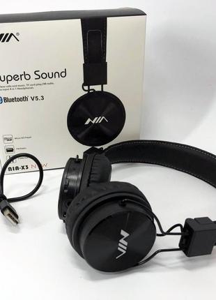 Беспроводные блютуз наушники для телефона и компьютера с микрофоном nia x3, красивые беспроводные наушники.w+