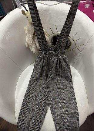 Брюки zara с подтяжками