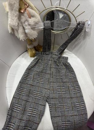 Брюки zara с подтяжками 3
