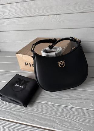 Оригинальная сумка half moon bag simply ginger with leather buckle baby leather shoulder bag