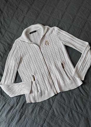 Кофта свитер гольф на замке с замком поло ralph lauren джемпер