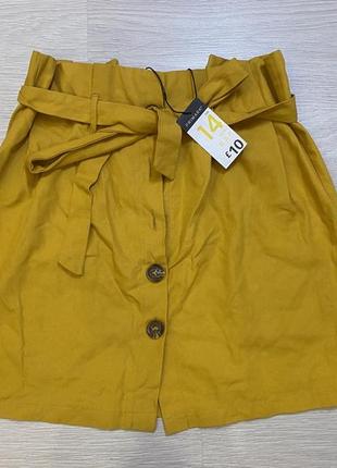 Горчичная юбка primark, 198814, 100% коттон