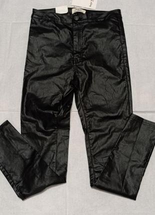 Брюки скинни с напылением "под кожу" gold sk paris