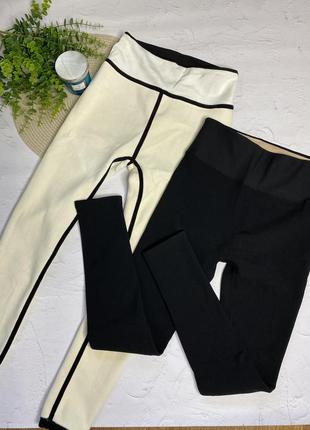 Нові легінси в рубчик / дефект