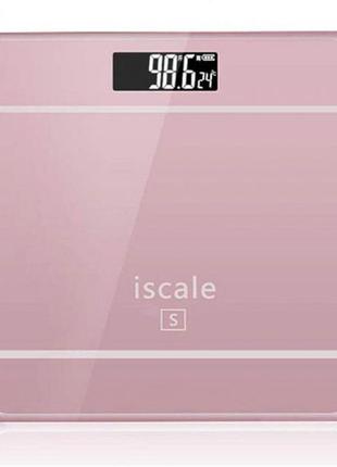 Весы для пола электронные iscale 2017d 180кг (0,1кг) с температурой веса для пола 180 кг. цвет: розовый.w+