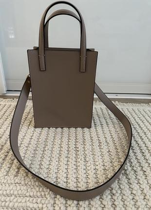 Кожаная брендовая сумка капучино итальялия