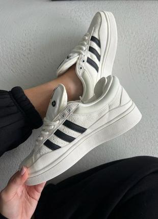 Кроссовки adidas campus x bad bunny white black2 фото