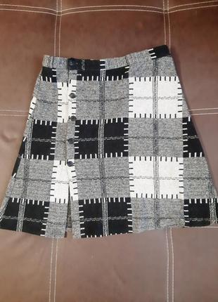 Юбка на пуговицах ткань трикотажная