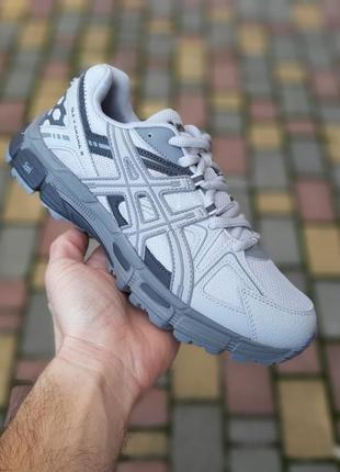 Кроссовки Asics Trail Gel Venture 8 Baskets Noir et blanc свет серые2 фото