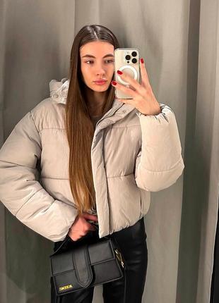 Шикарная куртка zara дутик до -20 мороза эко пуховик